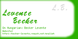 levente becker business card